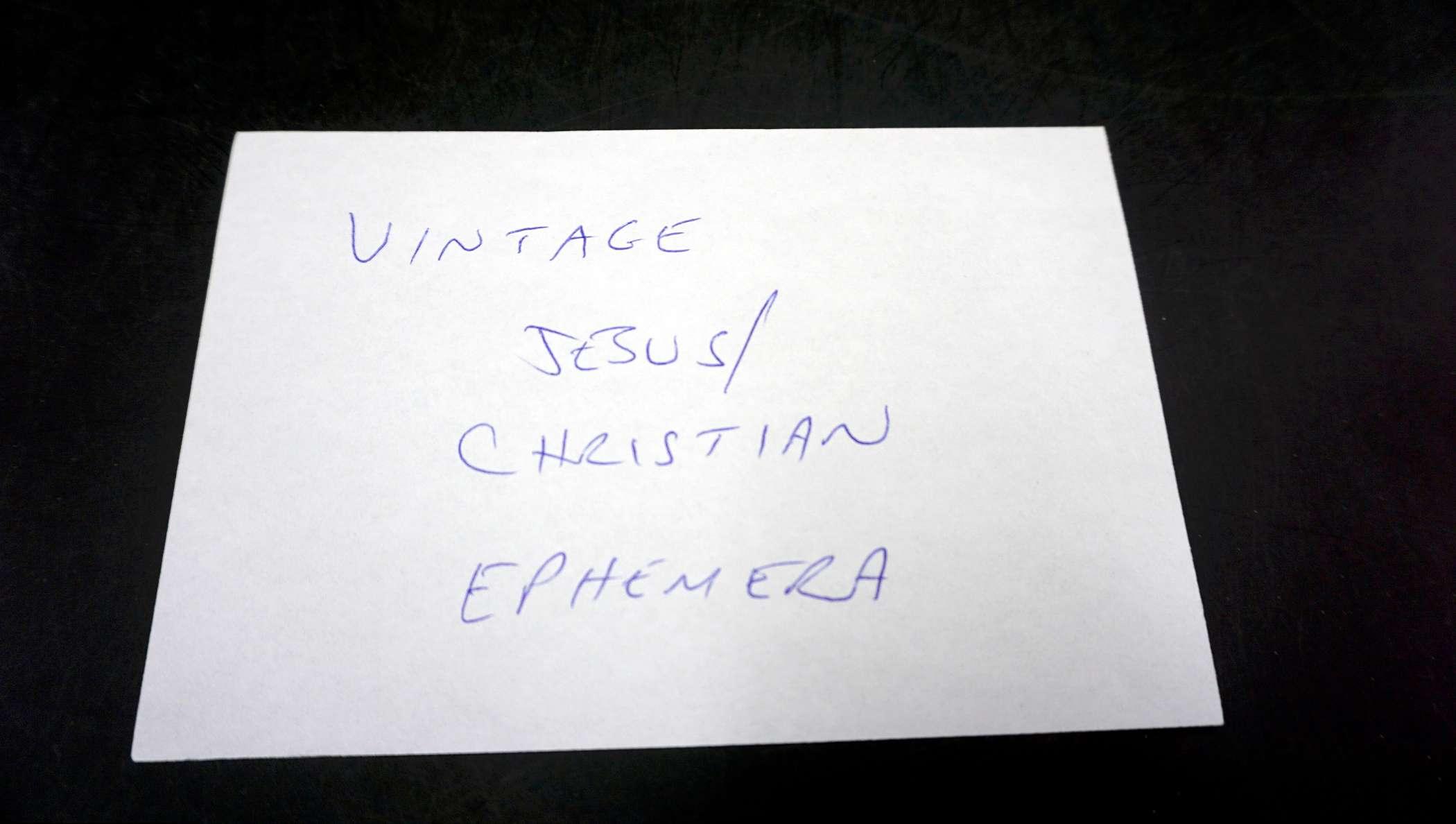 Vintage Jesus/Christian Ephemera
