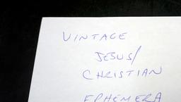 Vintage Jesus/Christian Ephemera