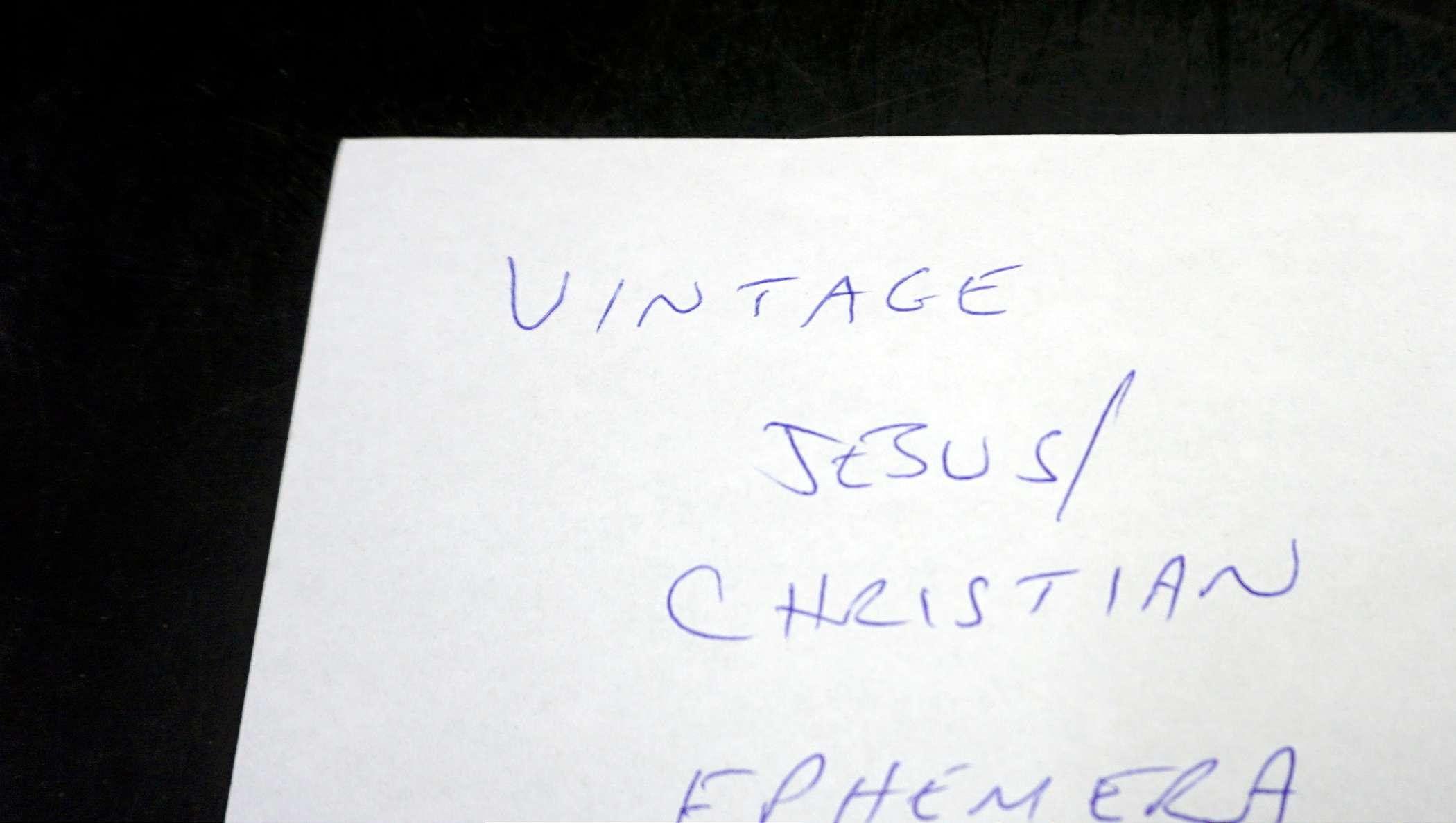Vintage Jesus/Christian Ephemera