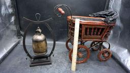 Wooden Decorative Carriage & Gong