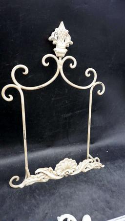 Metal Decorative Stand, Towel Holder & Stakes