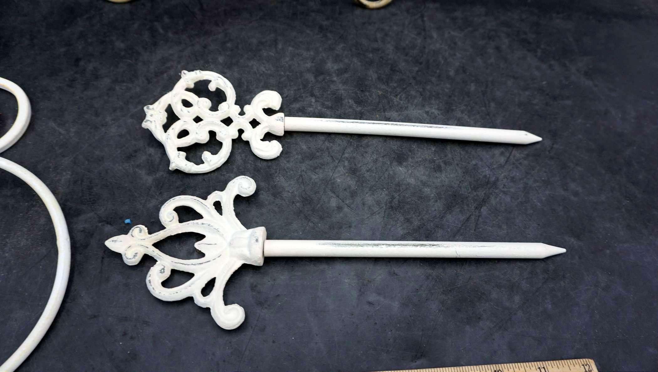 Metal Decorative Stand, Towel Holder & Stakes
