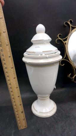 Decorative Urn & Wall Mirror Candle Holder