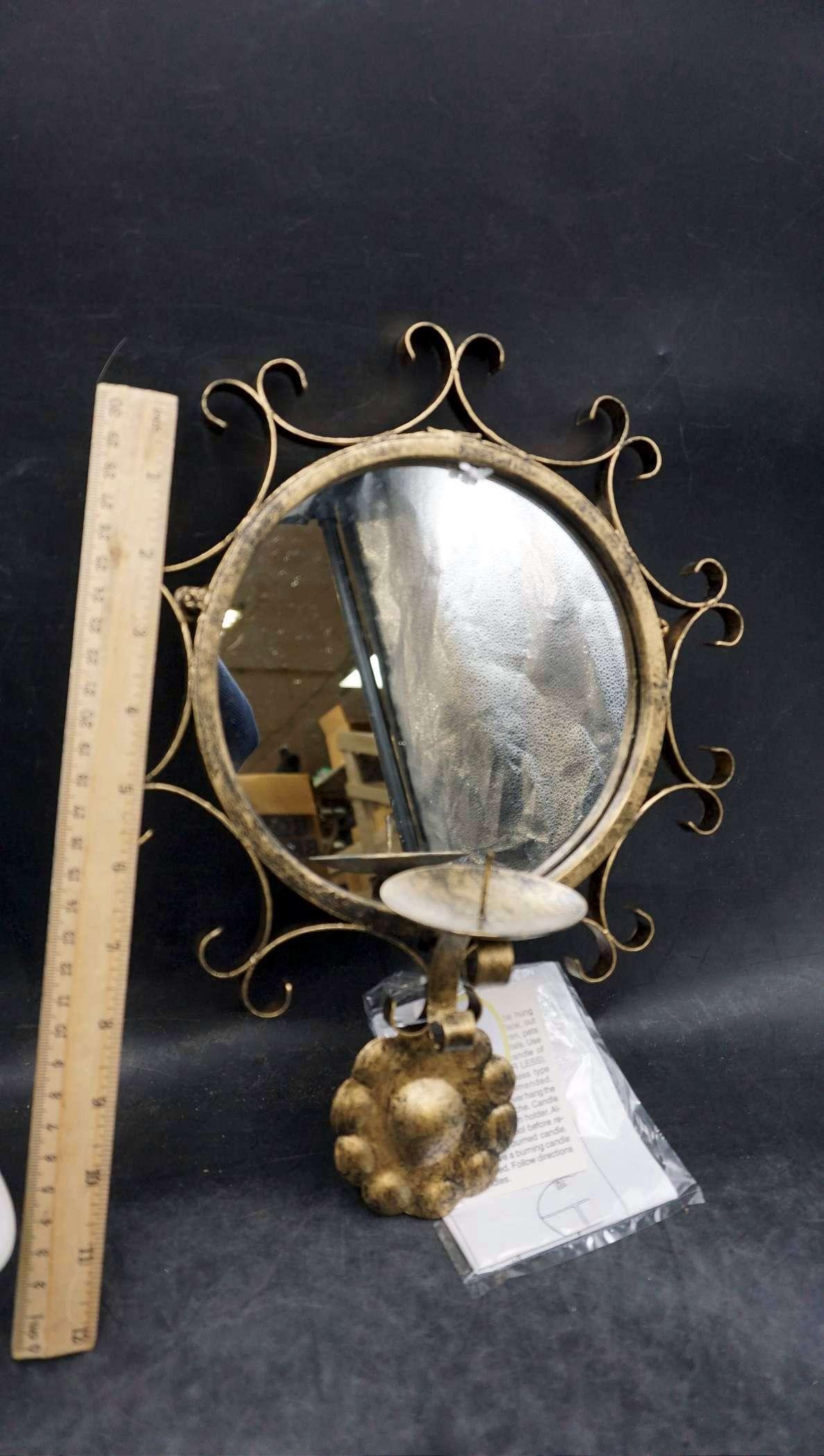 Decorative Urn & Wall Mirror Candle Holder