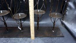 Metal Decorative Twig Looking 5 Candle Holder