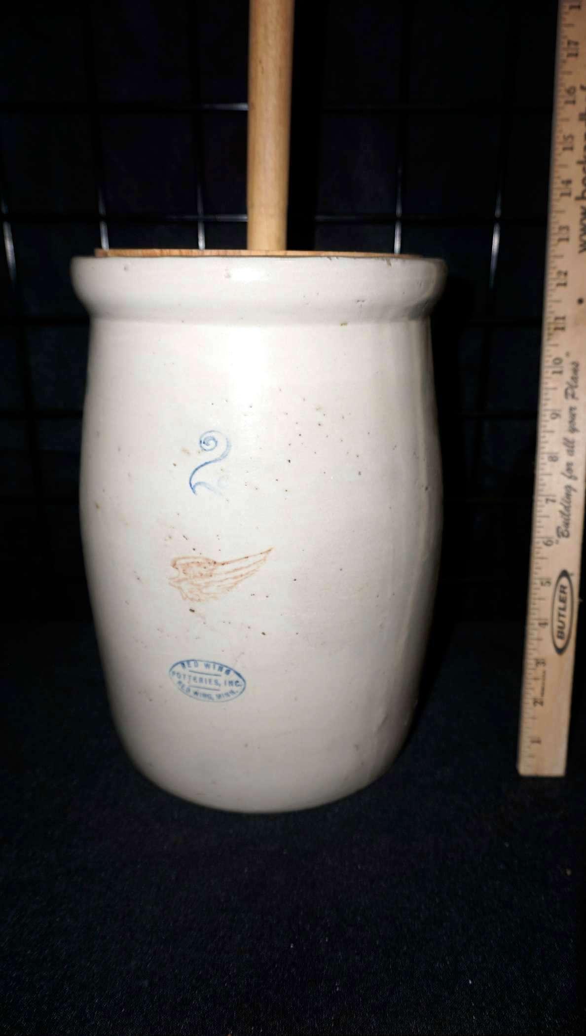 2 Gallon Red Wing Butter Churn