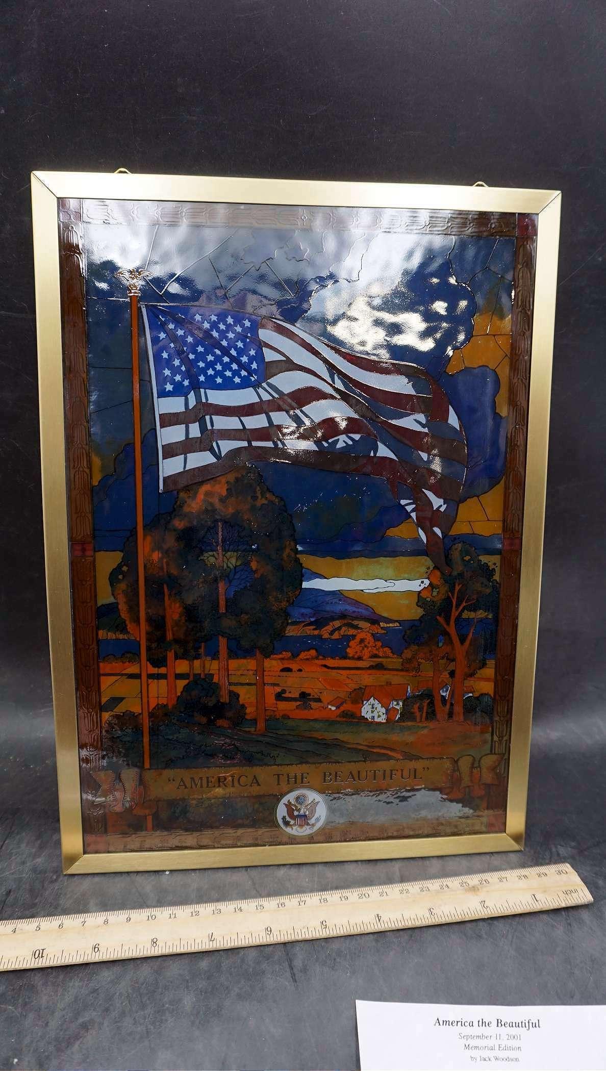 "America The Beautiful" Stained Glass Picture