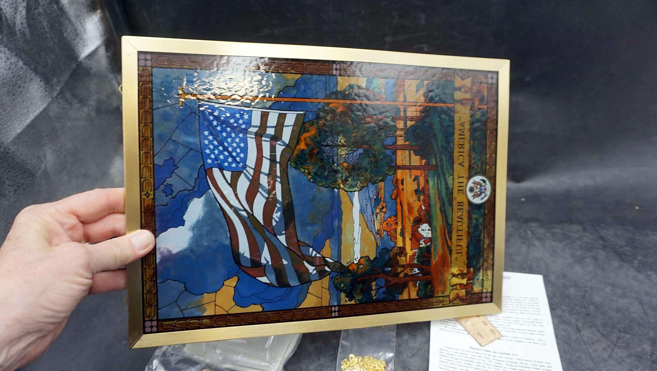 "America The Beautiful" Stained Glass Picture