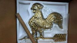 Golden Colored Rooster Weather Vane