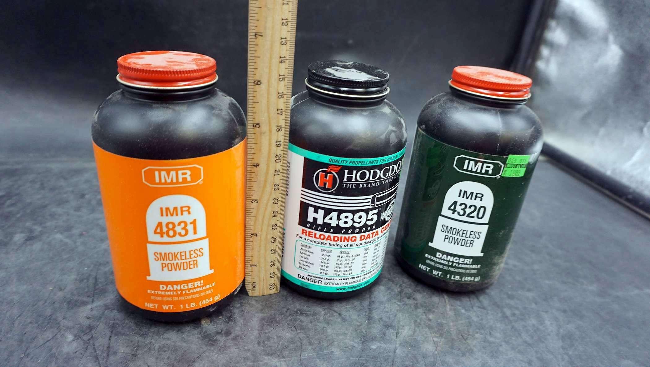 3 - Bottles Of Smokeless Powder