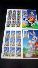 1997 & 1998 20-32 Cents U.S. Unused Stamps - Bugs Bunny, Tweety & Sylvester