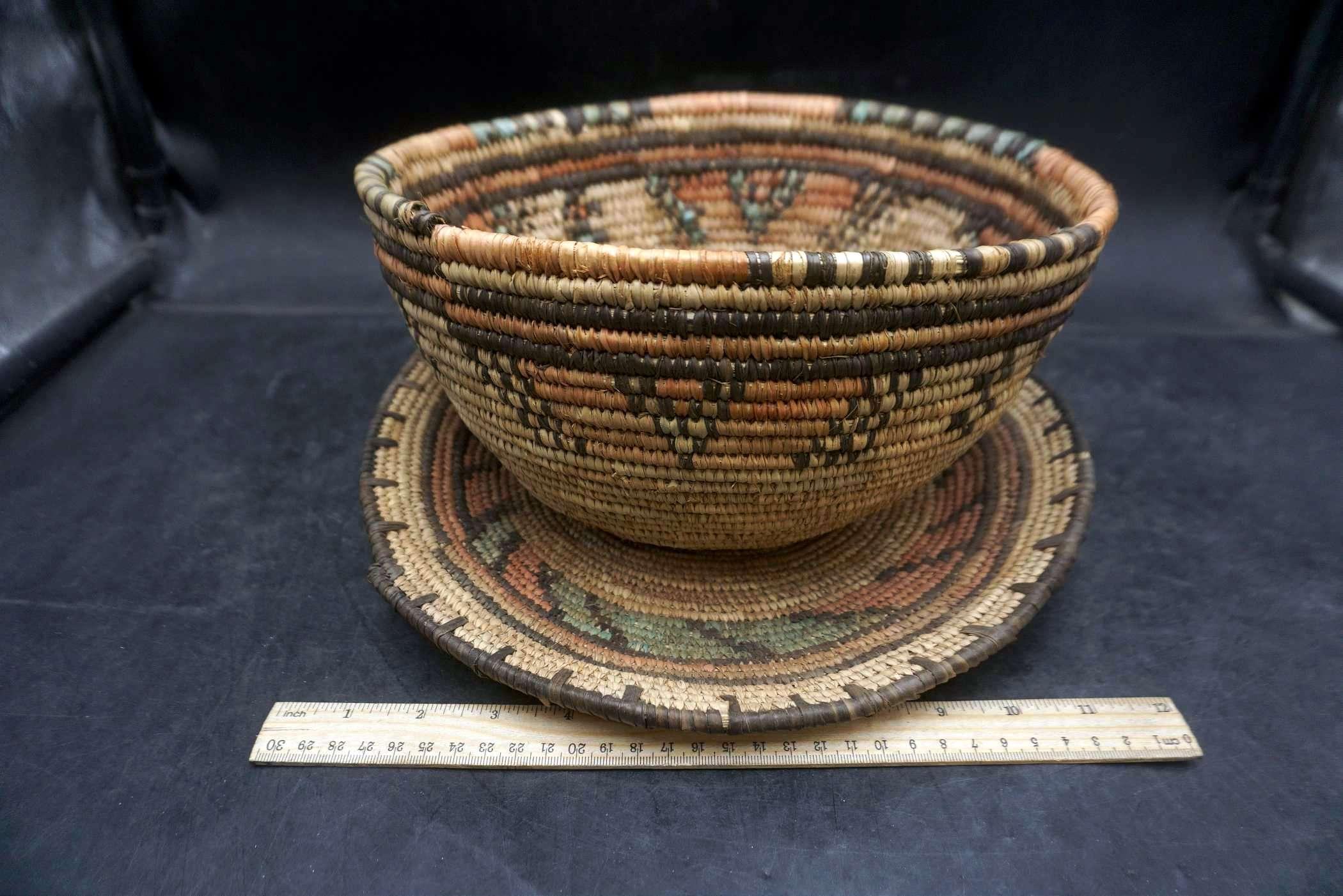 Woven Basket W/ Mat