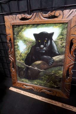 Framed Black Panther Drawing