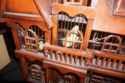 Large Wooden House Bird Cage