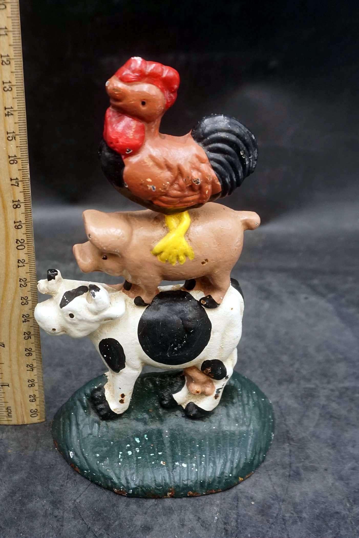 Cast Iron Cow, Pig & Chicken