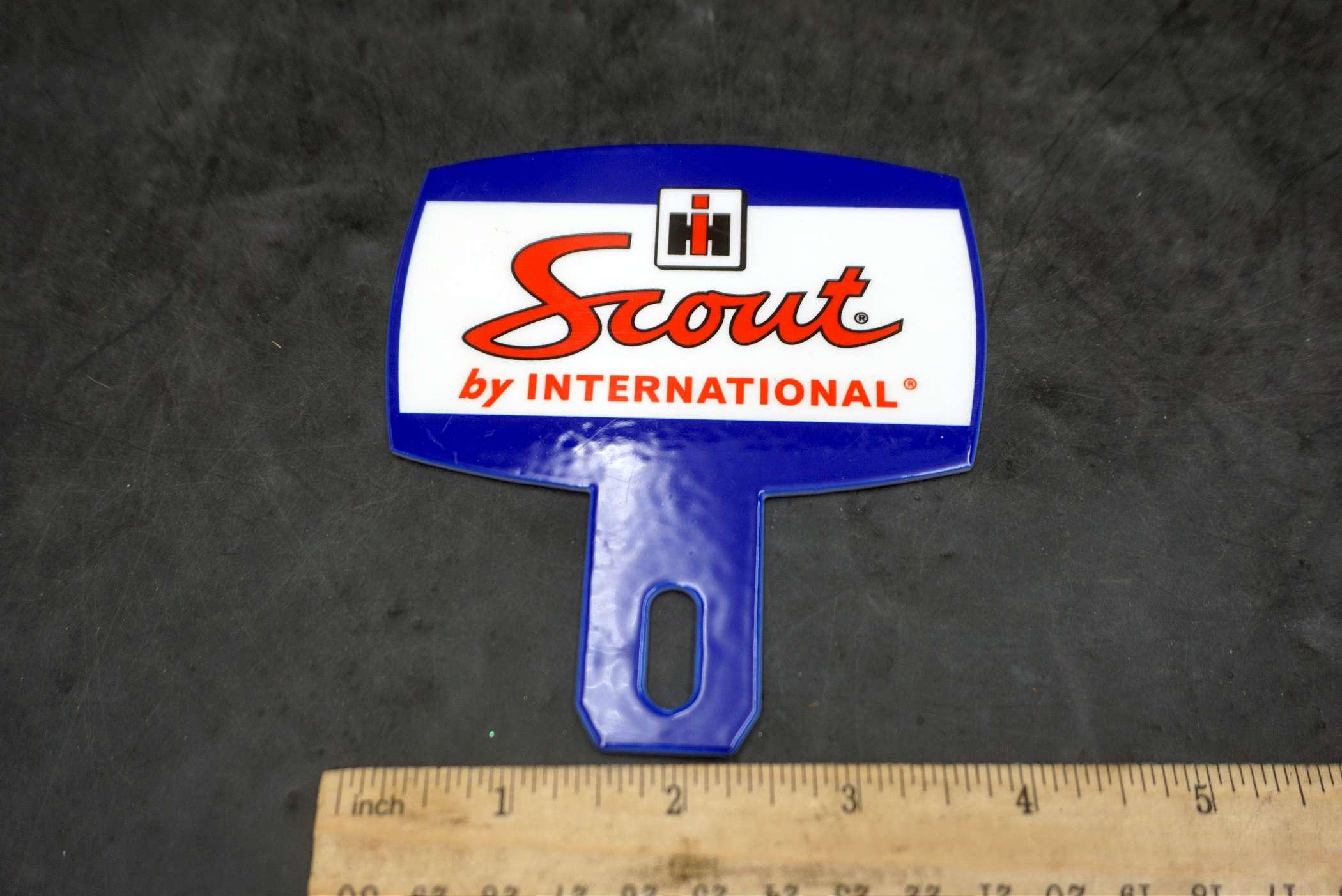 Scout By International Advertising Car License Plate Topper