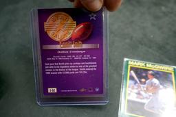 4 Sports/Racing Cards - Smith, Mcgwire, Peterson & Gordon