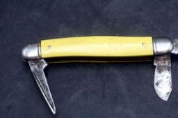 Yellow Folding Knife