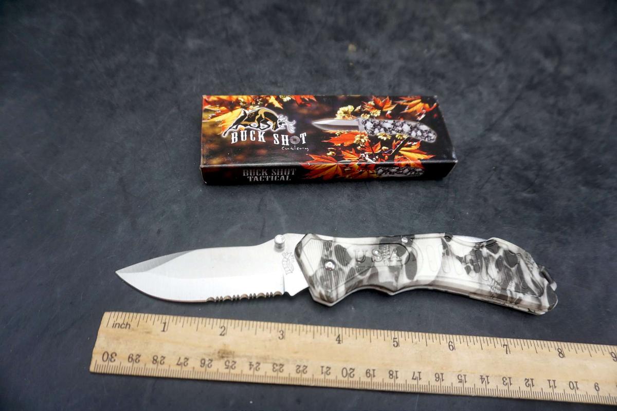 Buck Shot Tactical Pocket Knife