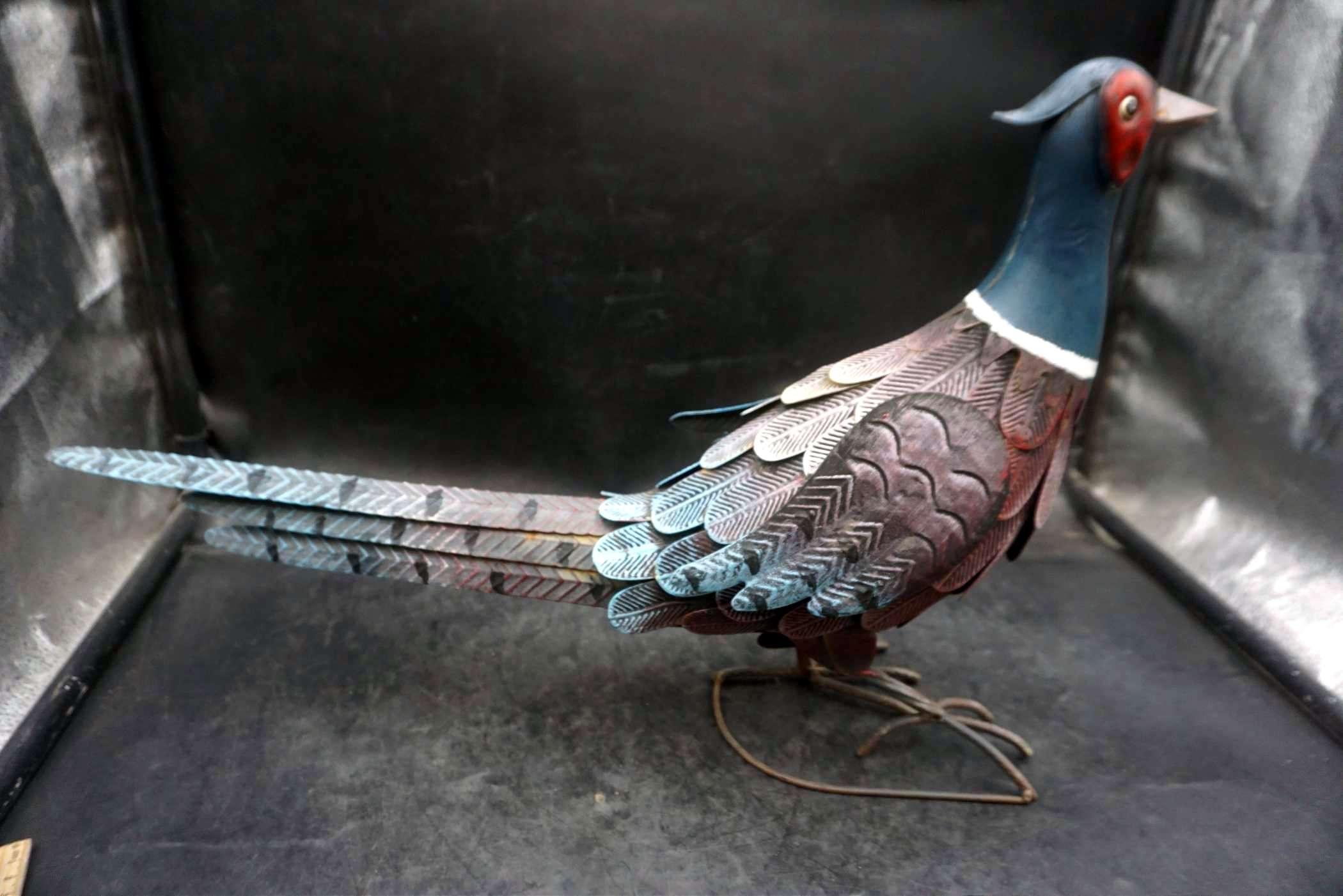 Outdoor Metal Pheasant Statue