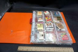 Binder W/ Assorted Advertising Matchbooks