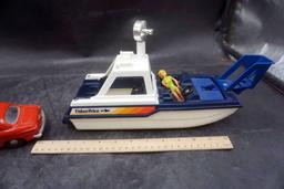 Fisher-Price Boat, Figurine & Wind-Up Car