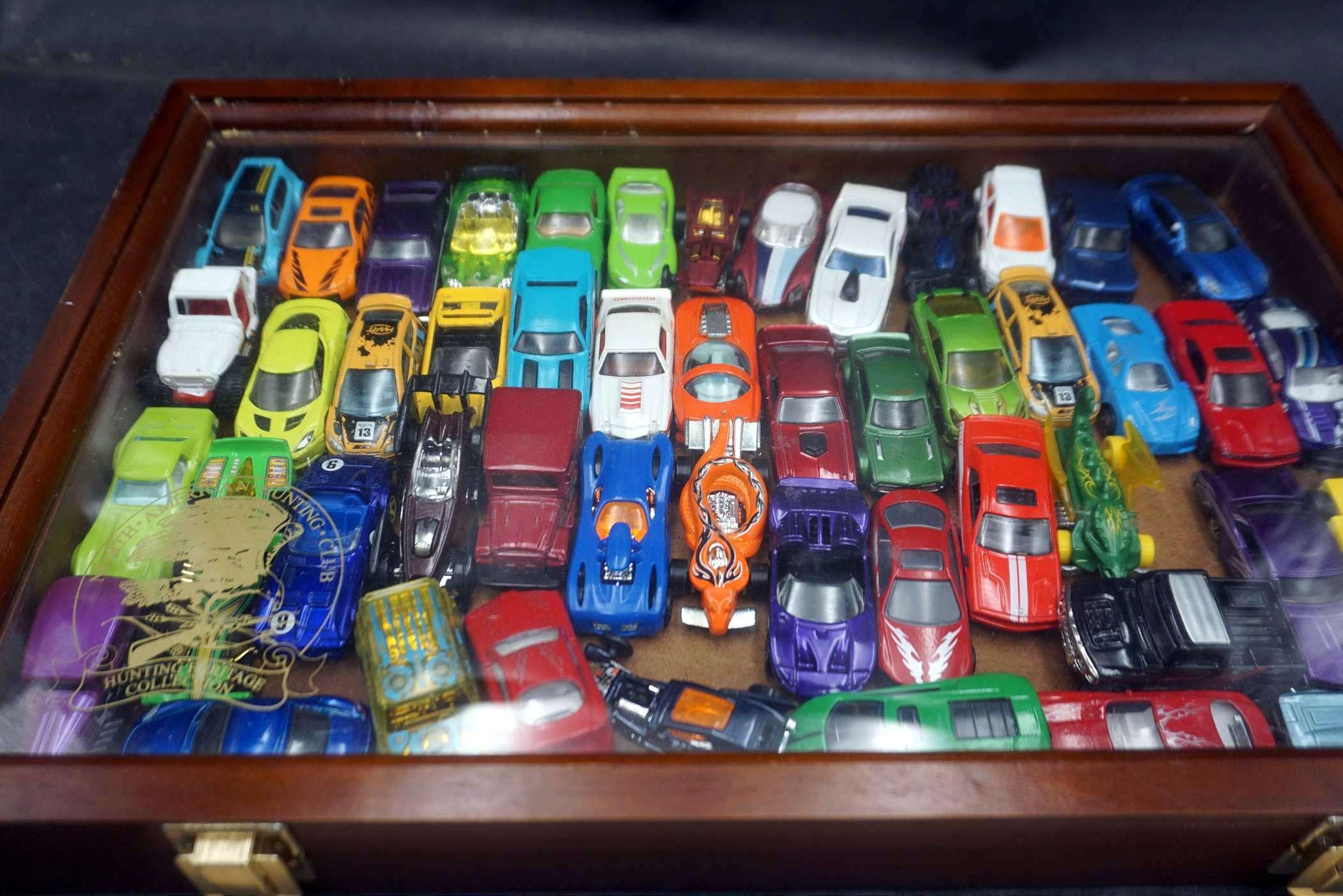 Wooden Case W/ Toy Vehicles