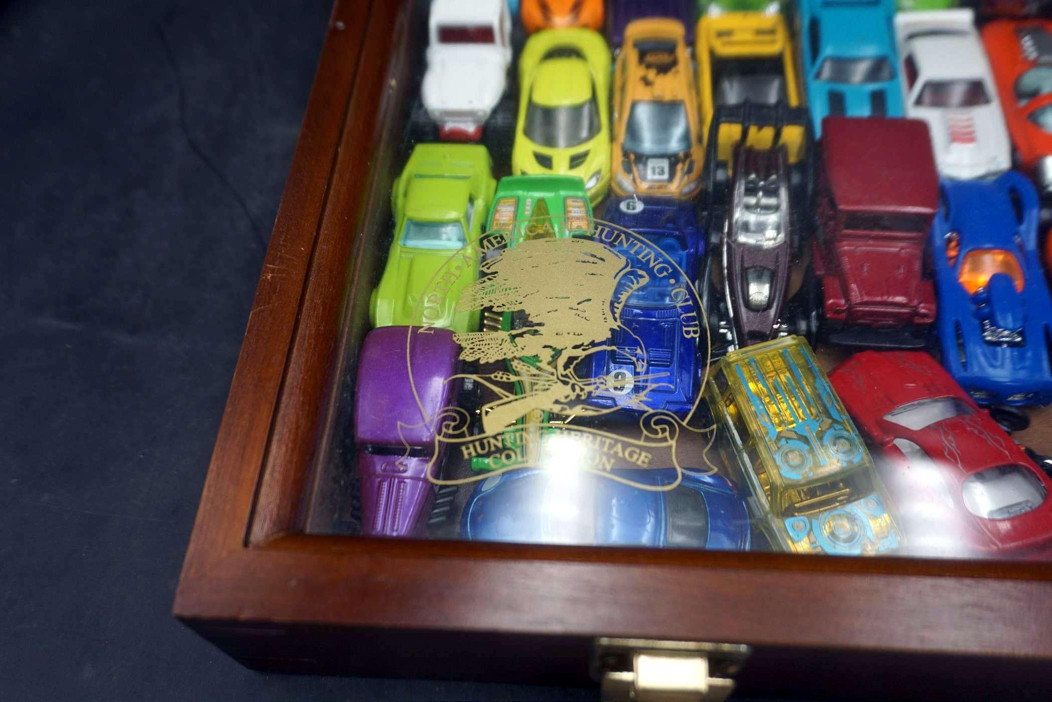 Wooden Case W/ Toy Vehicles