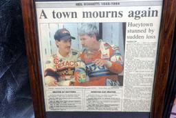 Davey Allison - Framed Picture & Framed Newspaper Article