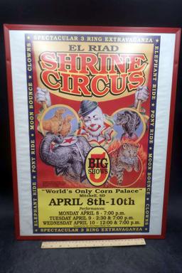 Framed El Riad Shrine Circus At The Corn Palace Poster