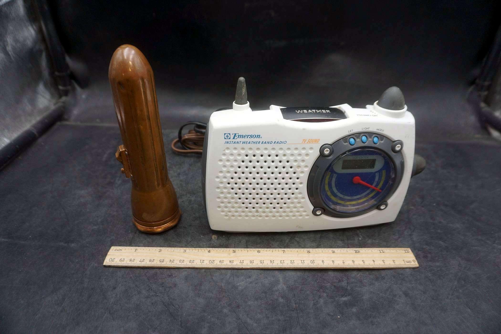 Emerson Instant Weather Radio & Copper Flashlight