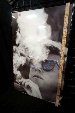 Framed Jfk Smoking Poster Picture