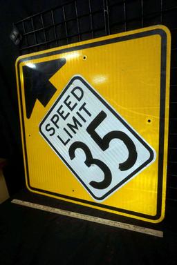 "Speed Limit 35" Metal Road Sign