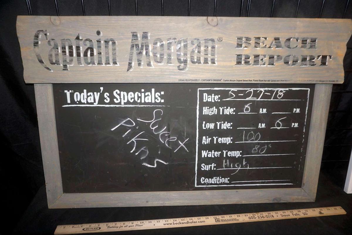 Captain Morgan Beach Report Chalkboard