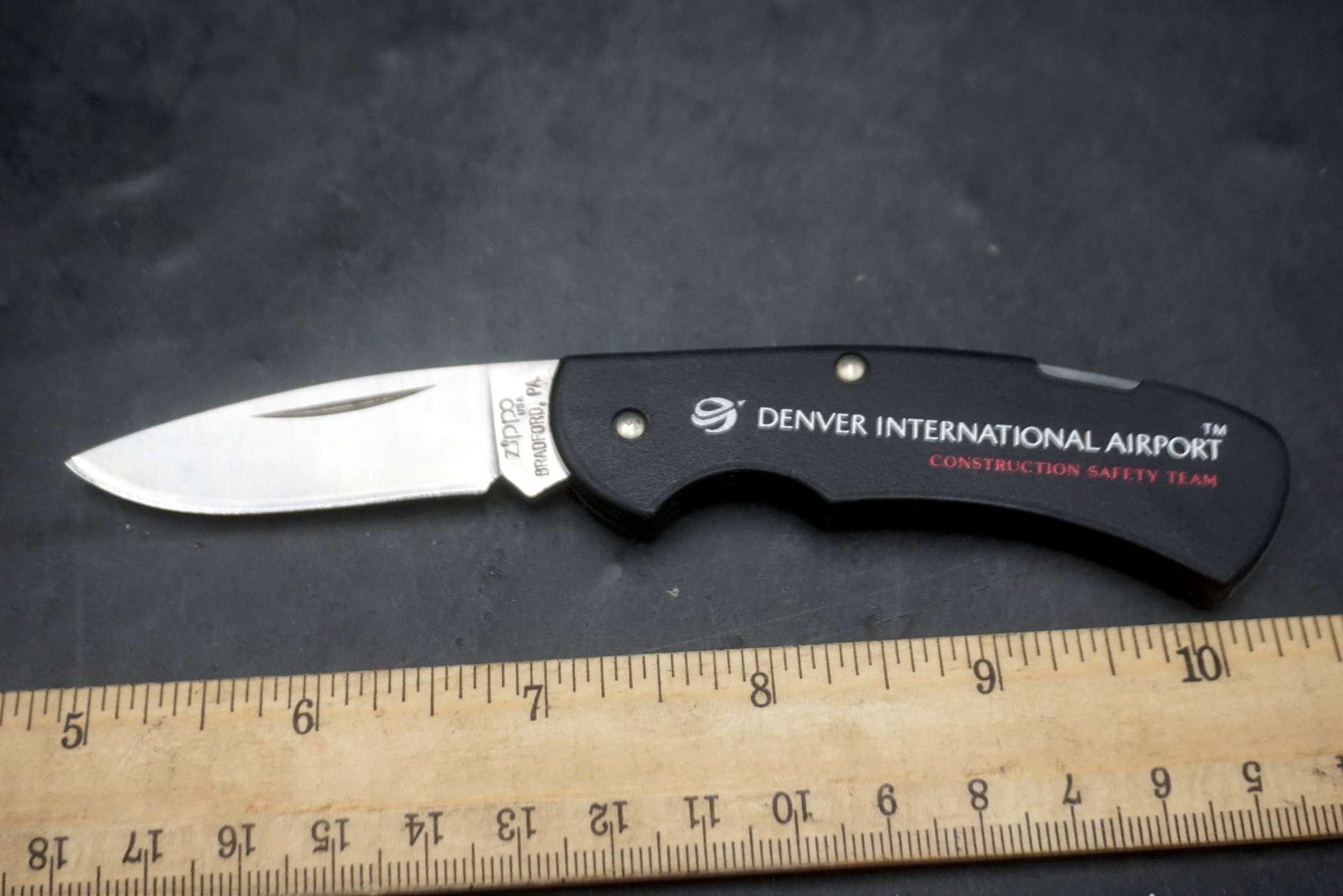 Zippo Denver International Airport  Pocket Knife