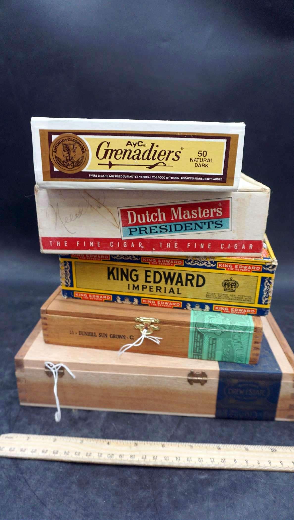 Cigar Boxes - Grenadiers, Dutch Masters, King Edwards & Others