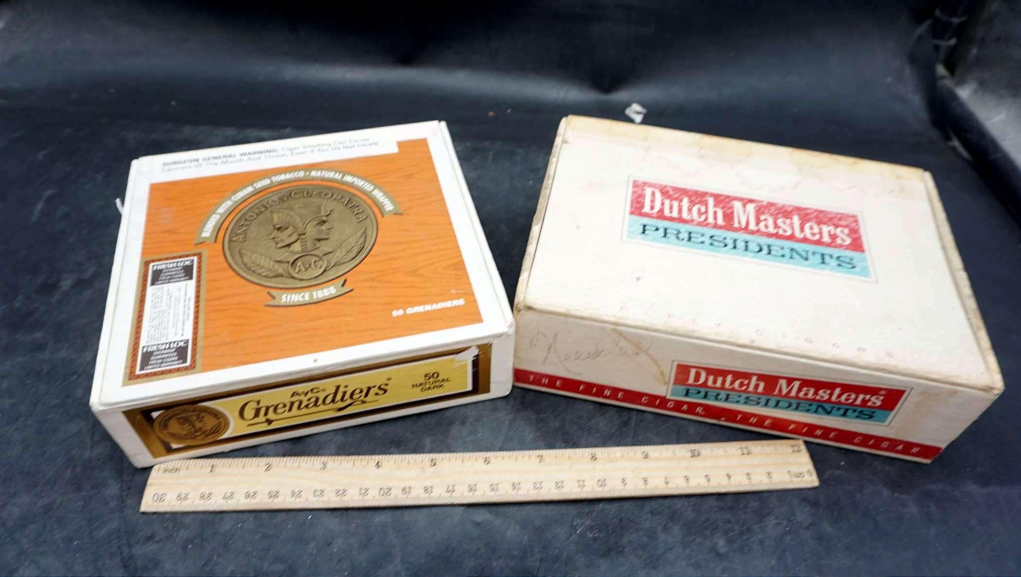 Cigar Boxes - Grenadiers, Dutch Masters, King Edwards & Others