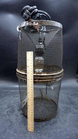 Metal Mesh Cage-Like Light Fixture