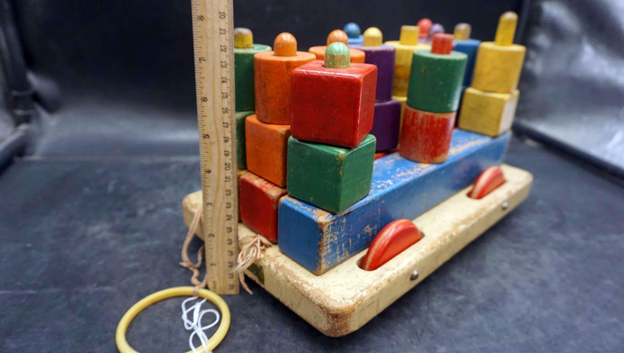 Wooden Block Pull-Behind Toy