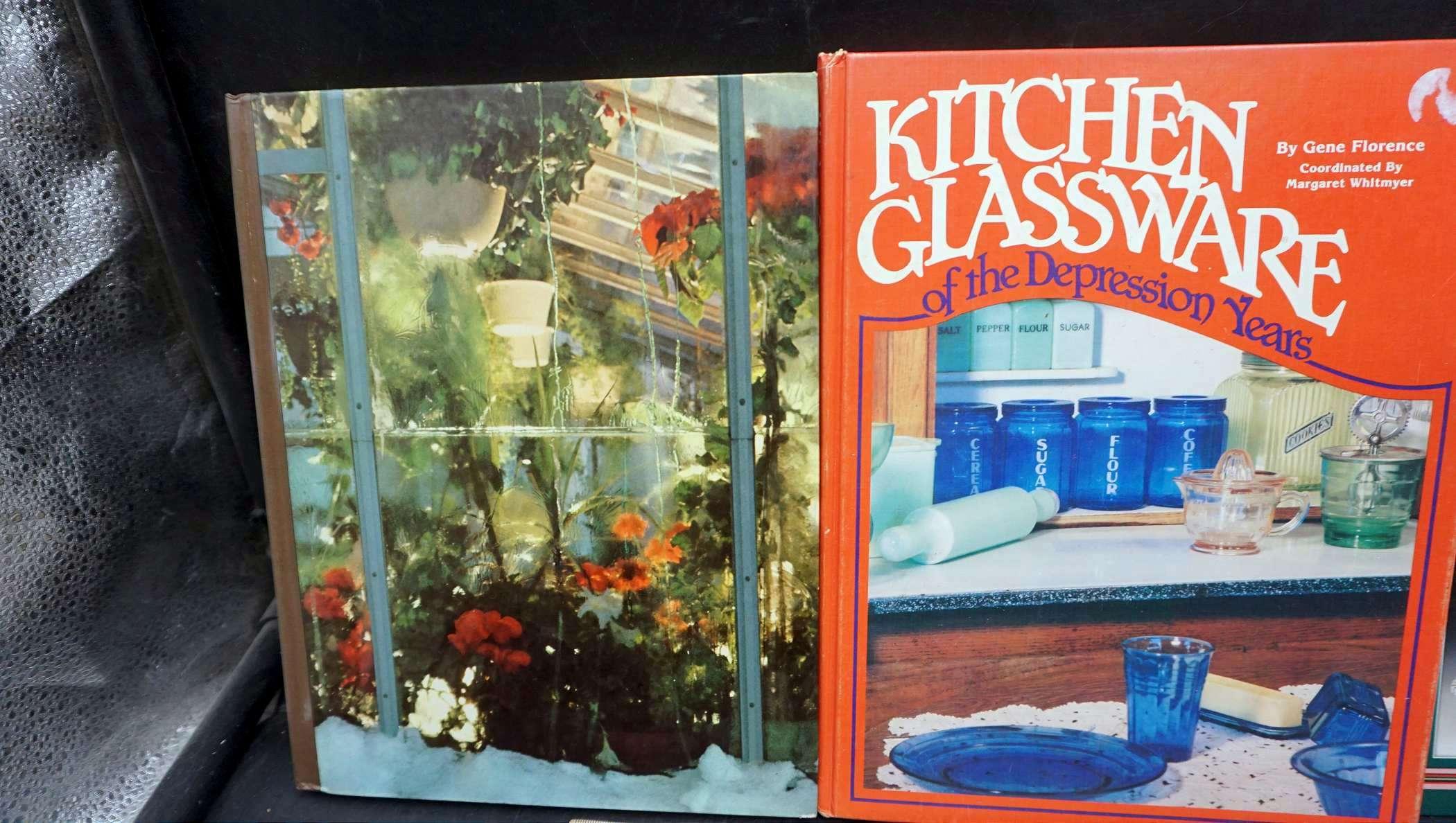 3 Books - Kitchen Glassware, Collectible Glassware & Greenhouse Gardening