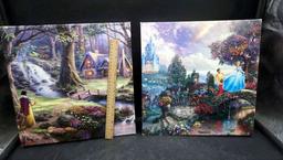 2 Disney Canvas Pictures - Snow White & Cinderella
