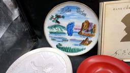 Decorative Plates & Texas Ware Plates, Kitchen Towels, Placemat, Bowls & Frankoma Hanging Plates