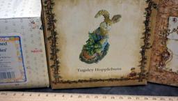 4 Figurines - Cherished Teddies, Pugsley Hopple Buns & Boyds Bears