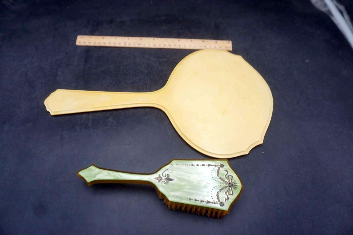 Handheld Mirror & Brush