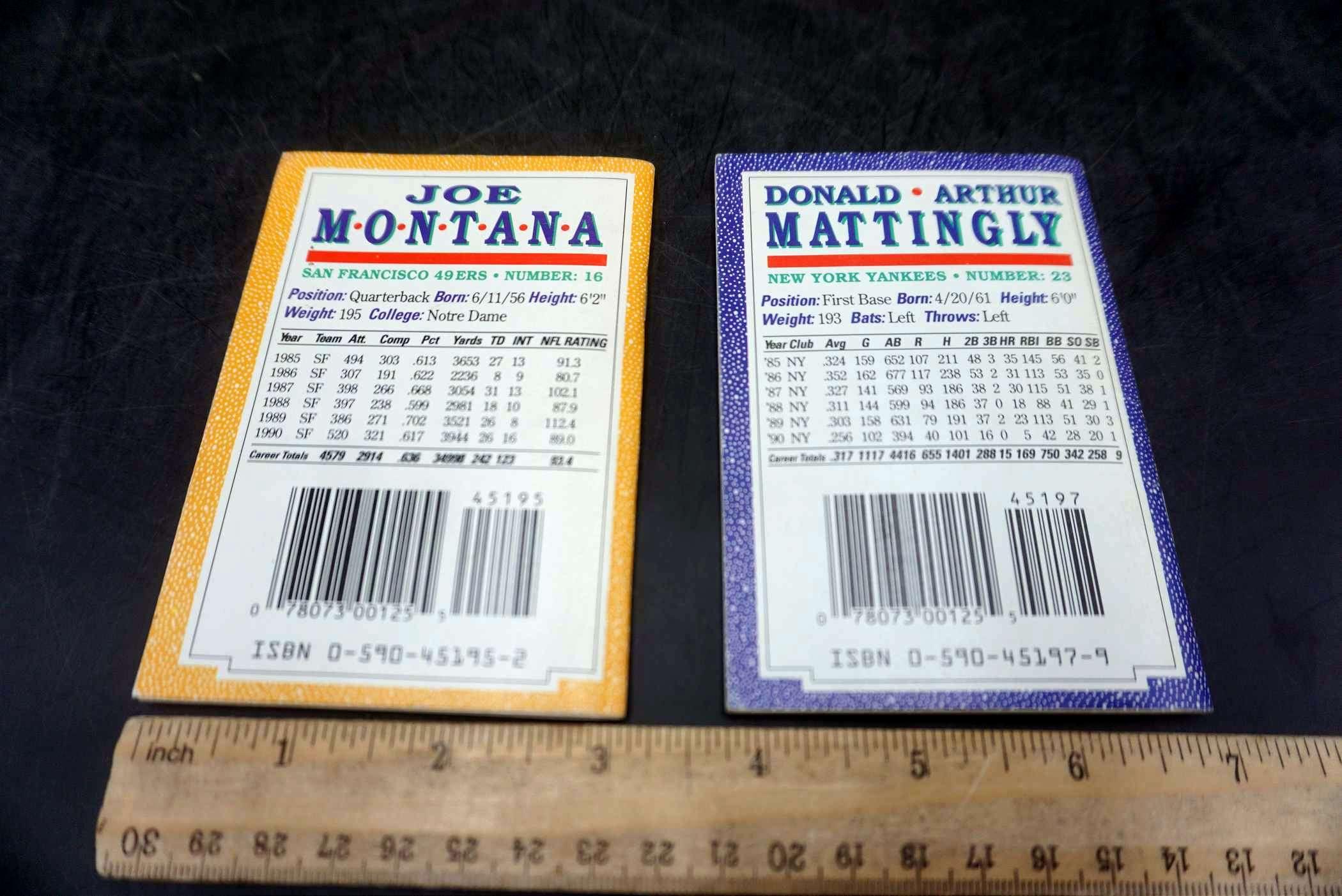 2 Scholastic Booklets - Joe Montana & Don Mattingly