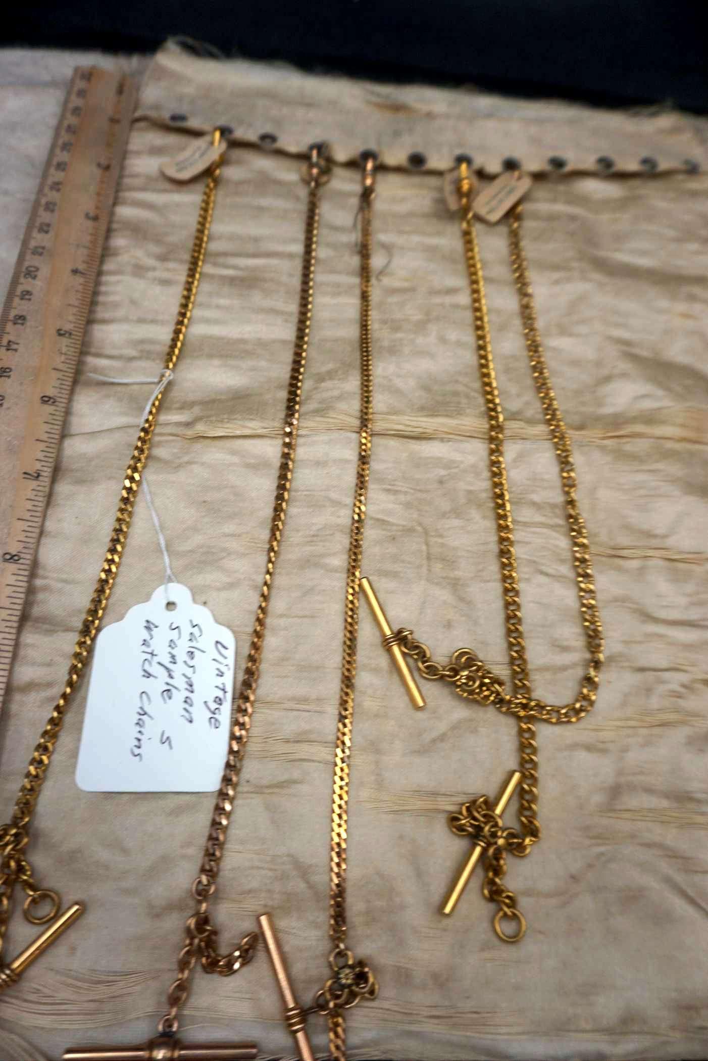 Vintage Salesman Sample Watch Chains