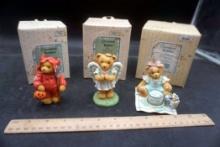 3 - Cherished Teddies Figurines & 3 Boxes