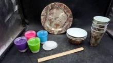 Kids Cups, Lids & Camo Plates, Bowls & Cups