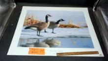 Signed And Numbered Print 49/1500 "Early Arrival - Canada Geese" By Gary W. Moss