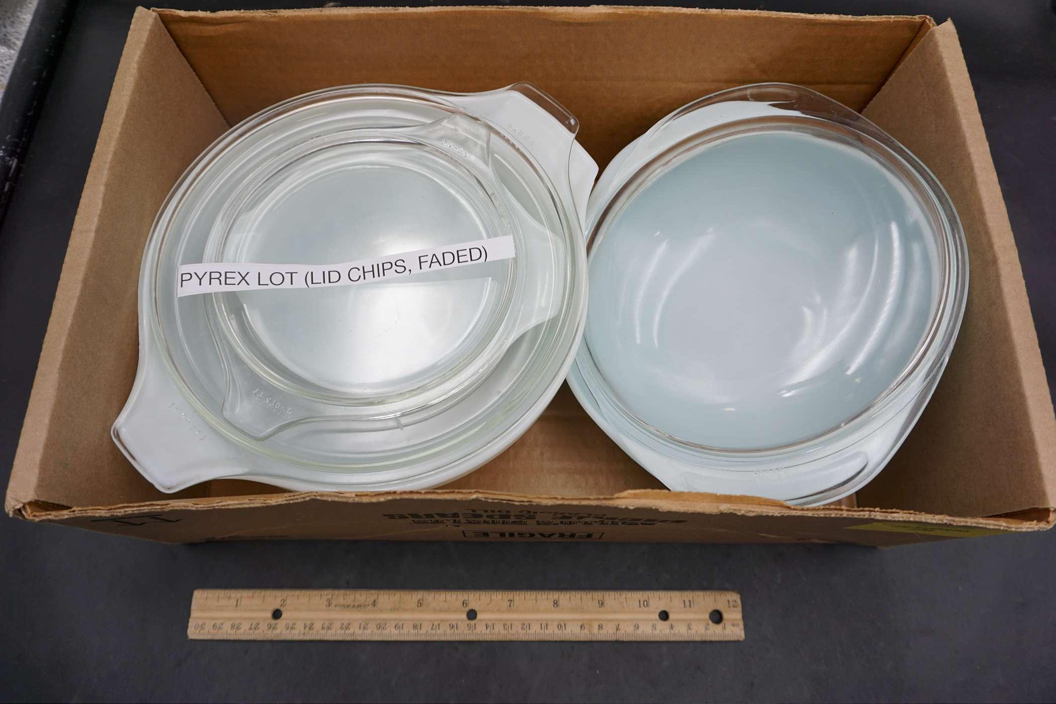 Pyrex Dishes (Lid Chips & Faded)